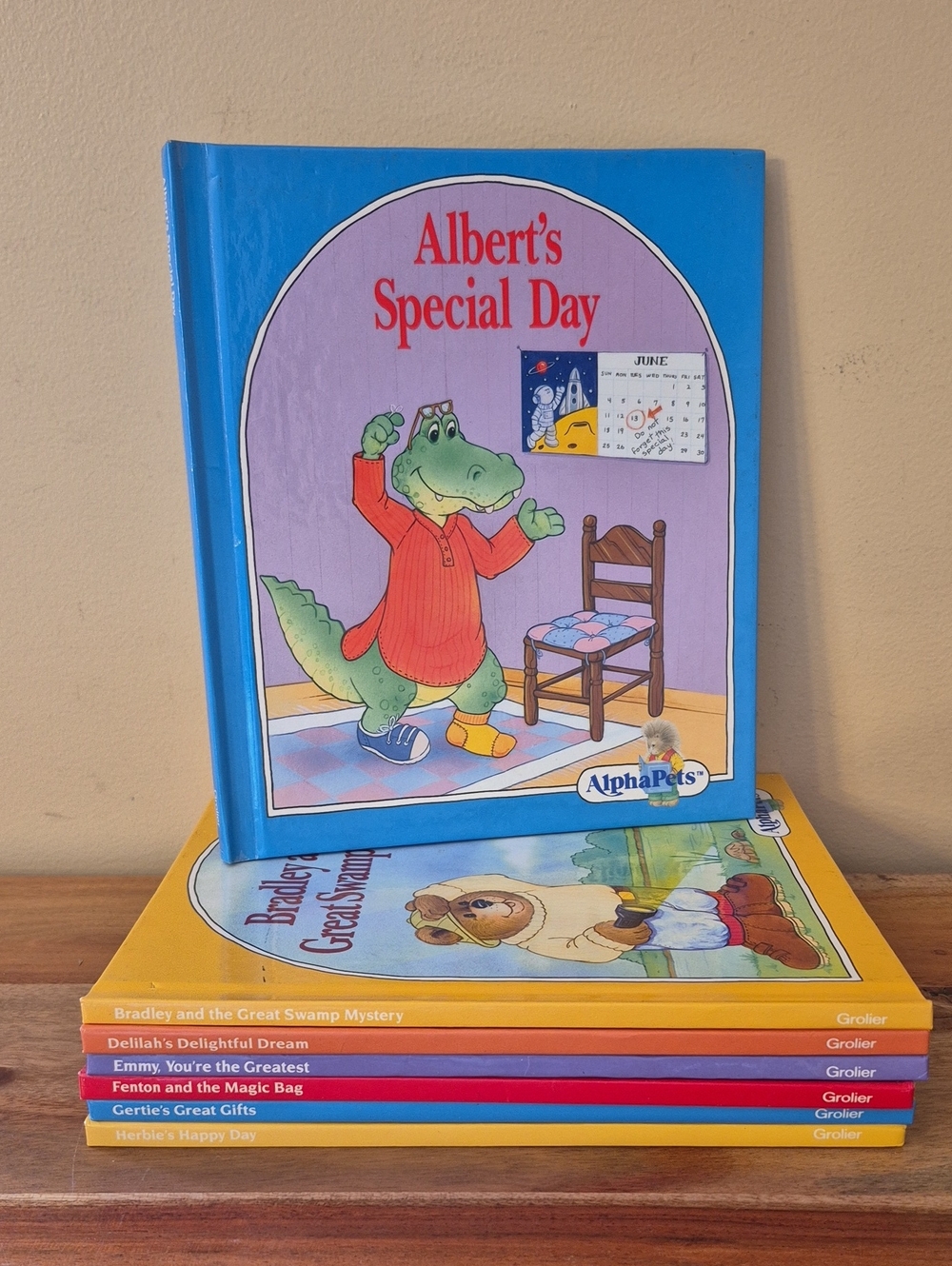 Vintage 1990 Set of 7 Alpha Pets Books - Hadcover